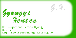 gyongyi hentes business card
